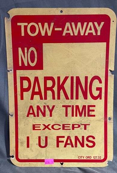 Metal No Parking Sign with Tow-Away Notice, 13.5×9 Inches