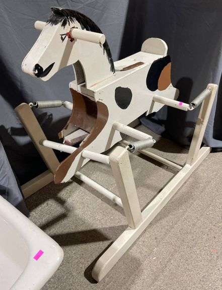 Painted Rocking Horse, 36x18x28″