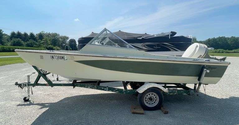 1973 Glasspar Lite Rider Boat & Trailer, No Title for Boat, Trailer Has ...