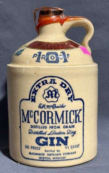 McCormick Extra Dry Gin Stoneware Jug – 135-68 7″ Tall