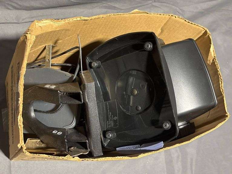 Office Equipment Lot Including Rolodex, Hole Punches, and Cables