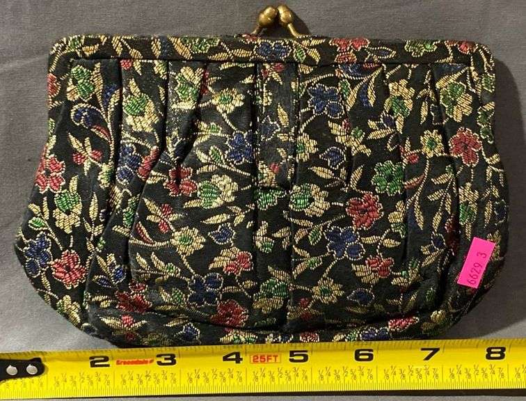 Three Evening Bags Including Beaded, Floral, and Metallic Mesh Designs – 1 marked Zell