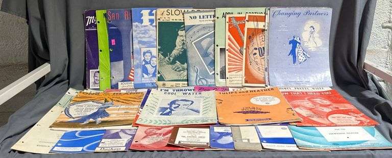 Sheet Music Covers and Pages Featuring Various Composers