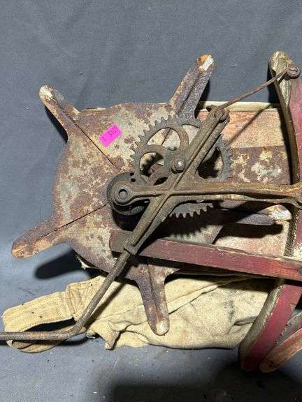 Manual Hand-Crank Seed Sower-Spreader with Canvas Bag