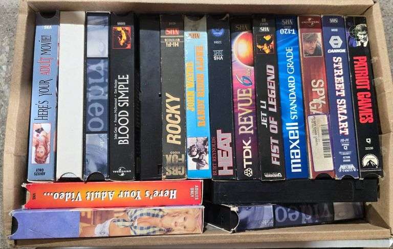 VHS Tapes Featuring Movies and Programs