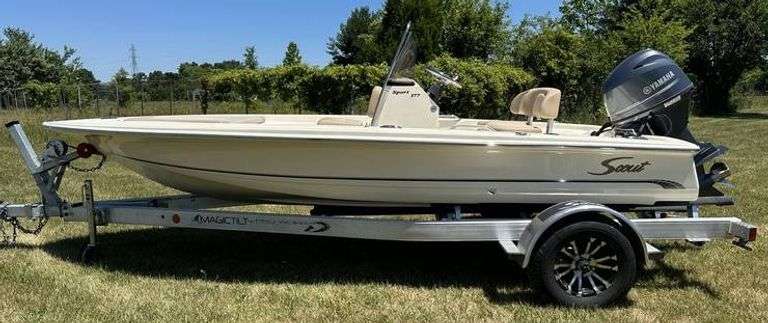 2025 Scout Boat Company Sport 177 Boat, zero hours, comes with the trailer, boat is all beige color, boat has a manufacturer's statement of origin - A $25 TITLE FEE WILL BE ADDED TO THE WINNING INVOICE