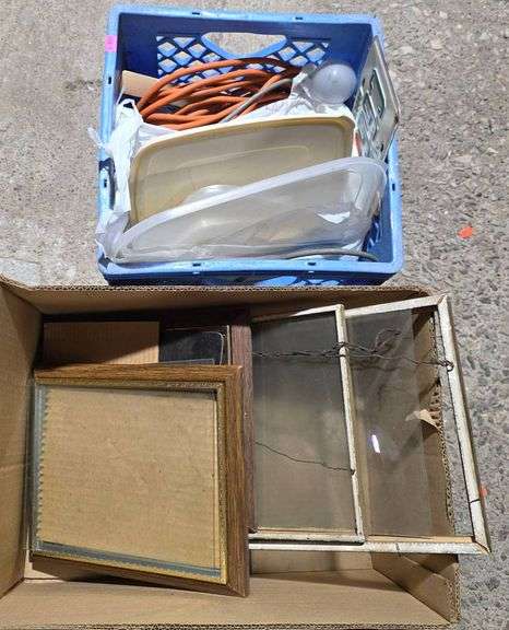 Picture Frames, License Plate, and Extension Cord