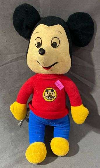 Mickey Mouse Plush Doll with Embroidered Logo on Sweater (small tear)