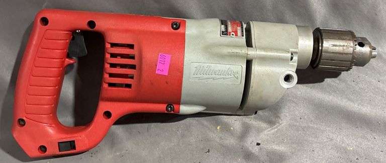 Milwaukee Heavy-Duty Electric Drill with Auxiliary Handle