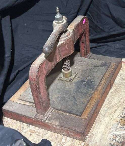 Cast Iron Book or Paper Press with Screw Mechanism