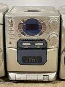 Compact Audio System with CD, Radio, Cassette, and Detachable Speakers
