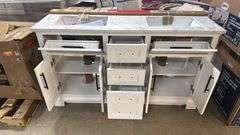 Home Decorators Collection
Doveton 60 in. Double Sink Freestanding White Bath Vanity with White Engineered Marble Top