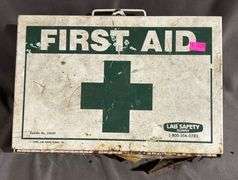 Metal First Aid Box with Supplies, Lab Safety Supply Brand