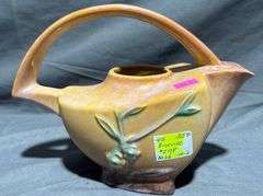 Roseville Pottery Wincraft Teapot with Floral Motif, 9×6″