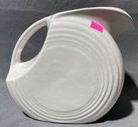 Fiesta White Disc Pitcher, 7″