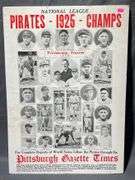 1925 Pittsburgh Pirates Championship Commemorative Poster, 17”x24”