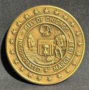Chicago Fire Centennial Bronze Medallion, 1871–1971, 1.5″