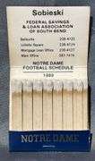 50 Notre Dame Football 1989 Matchbooks by Universal Match Corp. – South Bend, IN