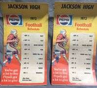 Pepsi 1972 Jackson High School Football Schedule Posters