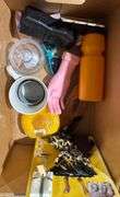 Household Items Including Wok and Kitchen Utensils