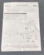 Safco Under-Desk Printer Stand Model 1861 with Wheels and Instructions