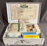 Metal First Aid Box with Supplies, Lab Safety Supply Brand