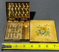 Two Compact Cases with Decorative Elements (one rusted shut)