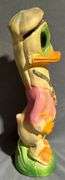 Hand-Painted Chalkware Donald Duck Figurine with Glitter Accents, 13.5 Inches Tall