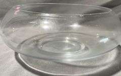 Clear Glass Bowl With Rounded Base, 7×3″