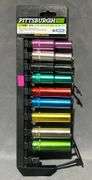 Two Pittsburgh Pro 10-Piece 1/2-Inch Drive Color-Coded Deep Wall Socket Set (missing 19mm socket from set)