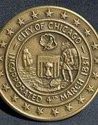 Chicago Fire Centennial Bronze Medallion, 1871–1971, 1.5″