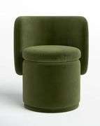 Adrielle Swivel Upholstered Barrel Chair-green