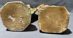 Religious Figurines Depicting Virgin Mary and Sacred Heart of Jesus chipped