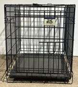 Black Metal Pet Lodge Wire Crate by Miller Manufacturing Co., 24x17x20″