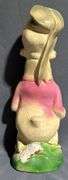 Hand-Painted Chalkware Donald Duck Figurine with Glitter Accents, 13.5 Inches Tall