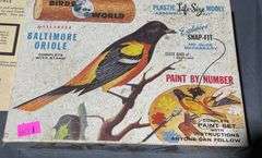 Paint-by-Number Baltimore Oriole Model Kit with Assembly Instructions