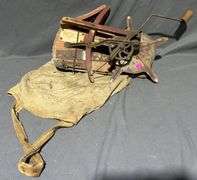 Manual Hand-Crank Seed Sower-Spreader with Canvas Bag