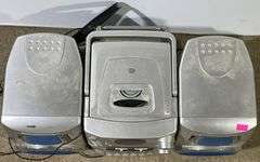 Compact Audio System with CD, Radio, Cassette, and Detachable Speakers