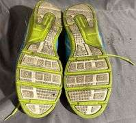 Blue and Green Athletic Shoes with Mesh Uppers  Marked US size 10 (12.5 EUR).