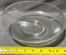 Clear Glass Bowl With Rounded Base, 7×3″