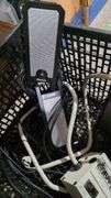 Electronics and VHS Tapes, Power Strip and Speakers