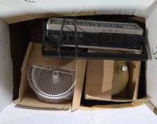 Wood Crate, Electronics, and Accessories 24.5″ x 11.5″ x 15″