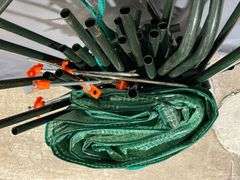 Greenhouse Frame Poles, T-Connectors, and Rolled Polyethylene Cover Material