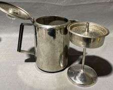 Stainless Steel Percolator Coffee Pot with Glass Knob, 9″