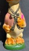 Hand-Painted Chalkware Donald Duck Figurine with Glitter Accents, 13.5 Inches Tall