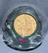 Clear Glass Jar With Cork Lid, Made in Italy, 12” Diameter, 9” Tall