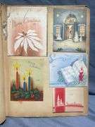 Scrapbook Featuring Holiday Cards From 1939-1948 With Embossed Cover