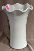 Abingdon USA Light Blue Vase with Floral Design – 9 Inches Tall