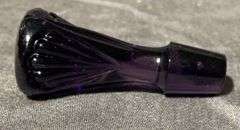 Purple Amethyst Glass Cruet with Gold-Tone Gilded Accents and Stopper, 7″
