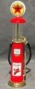 Gearbox Miniature Texaco Fire Chief Gas Pump Model with Brass Base 2”x8”
